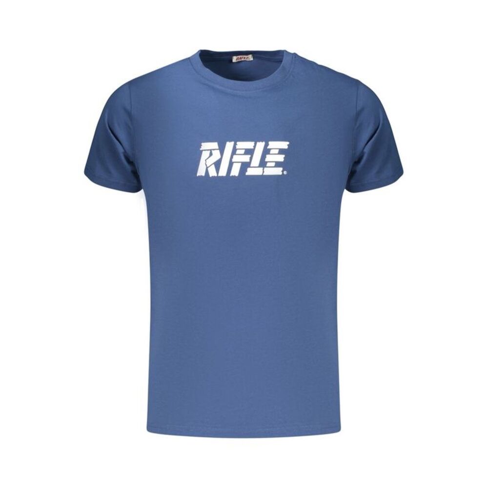 Rifle Blue Cotton Men's T-Shirt
